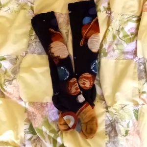 Long XL space desgin socks